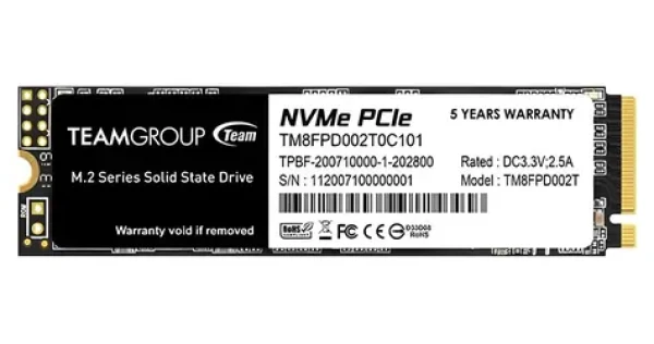TeamGroup MP33 PRE 2TB / SSD / NVMe PCIe 3.0 x4 / M.2 2280 / R: 2400 MBps / W: 2100 MBps / MTBF 2mh (TM8FPD002T0C101)