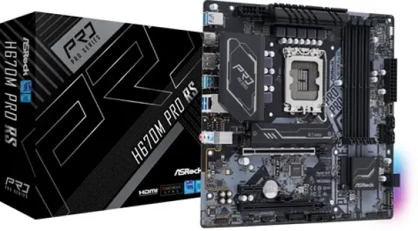 ASRock H670M Pre RS / H670 / LGA 1700 / 4x DDR4 / PCIEx16 / 1x GLAN / mATX (90-MXBHK0-A0UAYZ)