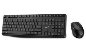 Genius KM-8206S čierna / bezdrôtový set 2.4GHz / Copilot / multimediálna / tichá / USB / CZ+SK layout (31340017409)