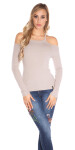 Sexy KouCla fine knit coldshoulder sweater Einheitsgroesse