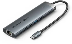 Vention TGVHB / Dokovacia stanica / 9v1 USB-C / LAN RJ-45 / USB-C PD 100W / SD/TF čítačka / 2x USB-A 3.0 (TGVHB)