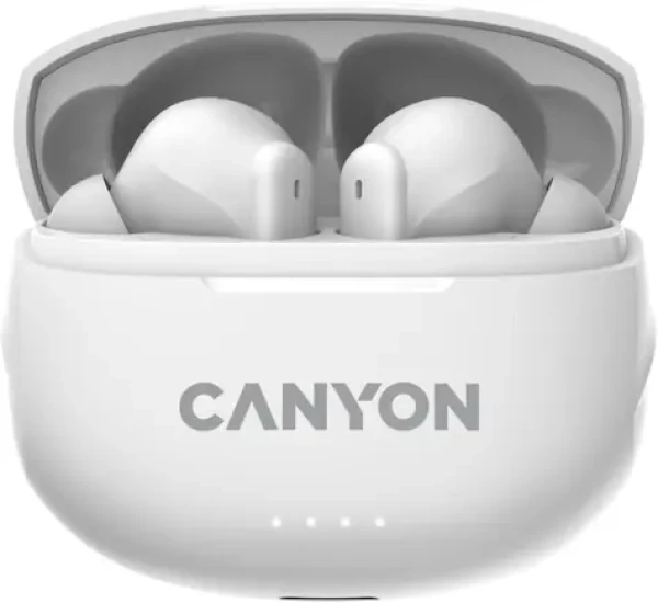 Canyon TWS-8 biela / slúchadlá s mikrofónom / BT 5.3 / puzdro 470mAh (CNS-TWS8W)