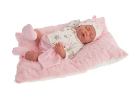 Antonio Juan 3348 LUNA - spiaca realistická bábika bábätko s mäkkým látkovým telom - 42 cm
