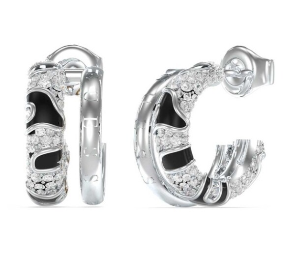 Guess Jedinečné kruhové náušnice s kryštálmi Fabulous Me JUBE05193JWRHBKT/U