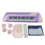 Mamido Mamido Detské elektrické klávesy 37 kláves ružovo-fialové