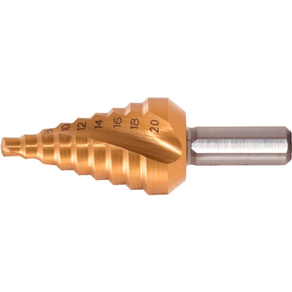 KS Tools 3302376 HSS TIN-TIP stupňovitý vrták, 1 ks; 3302376
