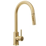 REA - Oceľový drez Fín BRUSH GOLD s kuchynskou batériou KPL-96013