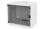 Digitus DN-19 07-US-1 šedá / Nástenná skriňa / 19" / 7U / 370x540x400 mm / sklenené dvere (DN-19 07U-S-1)