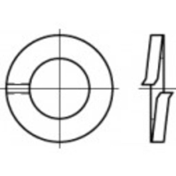 TOOLCRAFT 105681 pérová podložka Vnútorný Ø: 22.5 mm DIN 127 pružinová ocel glavanizované zinkom 100 ks; 105681