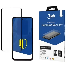 3mk HardGlass Max Lite čierna / Tvrdené sklo / Motorola Moto G53 / 9H / 0,3 mm
