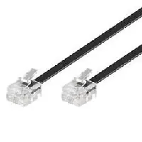MicroConnect Modulárny kábel RJ11 (M) - RJ11 (M) 15m čierna (MPK191)