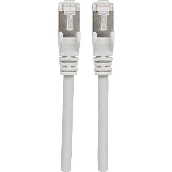 Intellinet 736749 RJ45 sieťové káble, prepojovacie káble CAT 6A S/FTP 10.00 m sivá fóliové tienenie, tienenie pletivom, bez halogénov 1 ks; 736749