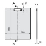 POLYSAN - KAZUKO sprchová vanička z liateho mramoru, 110x90 cm 40338
