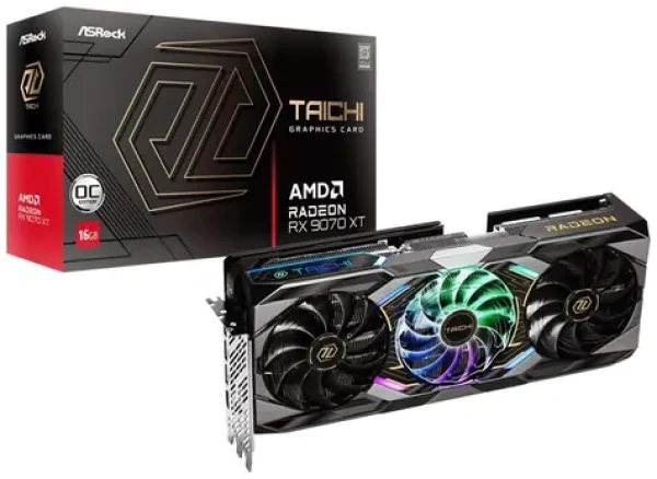 ASRock Radeon RX 9070 XT Taichi OC 16GB / 3100 MHz / 16GB GDDR6 / 256-bit / 1x HDMI + 3x DP / 850W (16) (90-GA5HZZ-00UANF)