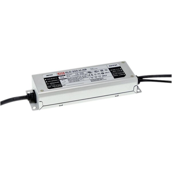 MEAN WELL XLG-200-L-A LED driver konštantný výkon 200 W 350 - 1050 mA 142 - 285 V/DC schválenie nábytku, outdoorový, PFC spínacie obvod, nastaviteľný, ochrana; XLG-200-L-A
