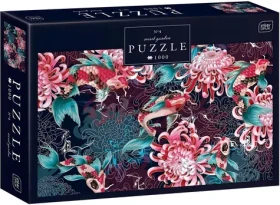 INTERDRUK Puzzle Secret Garden: Koi kapry a chryzantémy