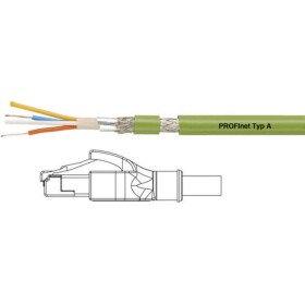 HELU 806395-1 RJ45 sieťové káble, prepojovacie káble CAT 5e SF/UTP 2.00 m zelená PVC plášť, tuhý vnútorný vodič, tienenie pletivom, fóliové tienenie 1 ks; 806395-1