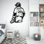 Veselá Stena Samolepka Baseballový dres Farba: fialová, Veľkosť: 100 x 72 cm