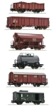Roco 76030 Sada 6 ks nákladných vagónov DR IV