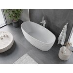 MEXEN/S - Olea voľne stojaca vaňa vzor 170 x 80, biela, sifón a prepad biela 52821708000-20