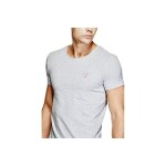 GUESS tričko Short-Sleeve Crewneck Tee sivé M Svetlošedá