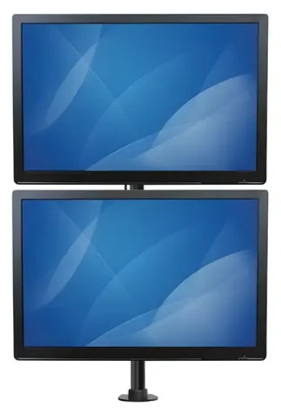 StarTech Vertikálny stojan pre 2 monitory čierna / Držiak pre monitor / do 27" / nosnosť 10 kg / náklon -45 ° až 45 ° (ARMDUALV)