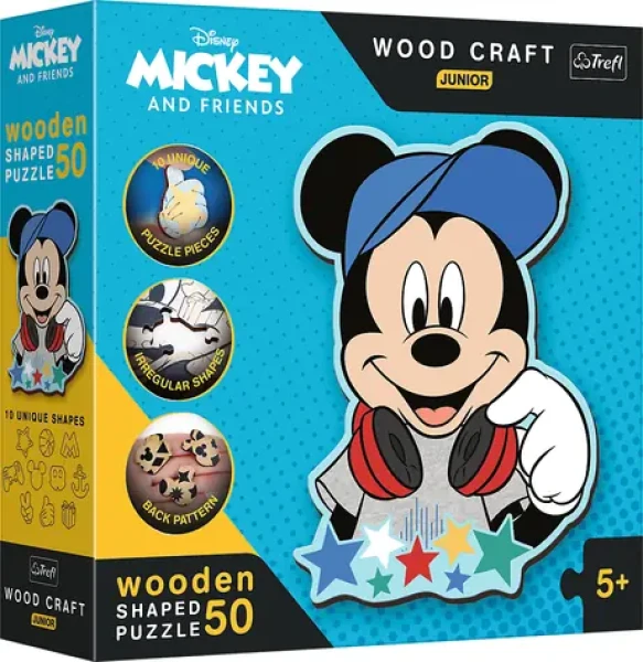 Trefl Wood Craft Junior - Puzzle - Vo svete Mickeho Mouse