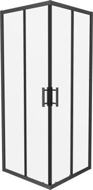 MEXEN - Rio sprchovací kút štvorec 70x70, priehľadná, čierna 860-070-070-70-00