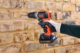 Black&Decker BLACK+DECKER cordless impact drill BCKSB02, 18Volt (orange/black, Li-ion battery 1.5Ah, storage box, 62-piece accessory set)