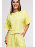 B294 Orezaná mikina s krátkym rukávom - citrónová EU 2XL/3XL