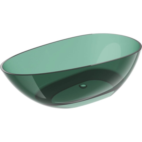 MEXEN - Glass teal voľne stojaca vaňa transparentna 170 x 85, korok chróm 58061708511