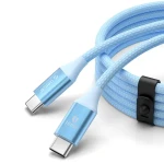 Orico CDX 1m modrá / Kábel USB-C - USB-C / Power Delivery 100W / 5A