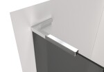 CERANO - Sprchová zástena Walk-in Onyx L-ľavá vzpera - 8 mm + polička/držiak na uteráky - chróm, grafitové sklo - 130x200 CER-8050BD903