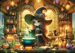 YAZZ Puzzle Roztomilá čarodejnica
