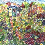 GRAFIKA Štvorcové puzzle Modrá chalúpka