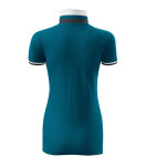 Dámska polokošeľa Collar Up petrol 2XL
