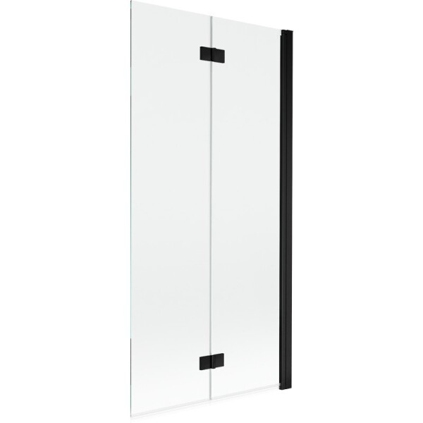 MEXEN - MIST vaňová zástena 90x150 cm 6mm 2-s, čierna, číra, pravá 8A9-090-002-70-00-P