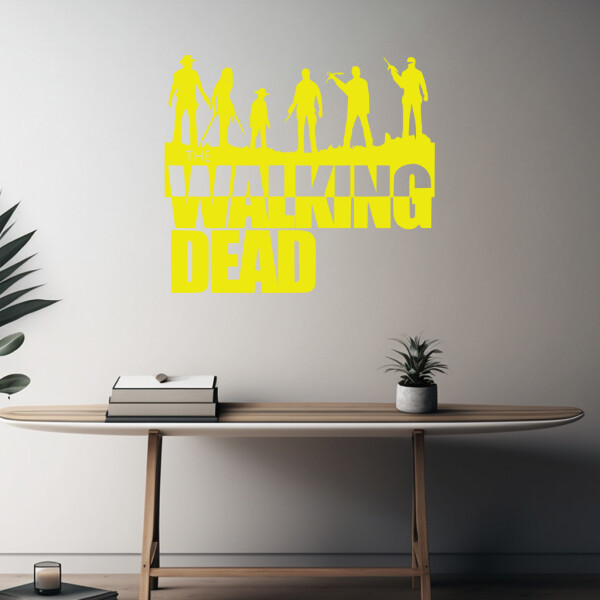 Veselá Stena Samolepka The Walking Dead Farba: žltá, Veľkosť: 100 x 88 cm