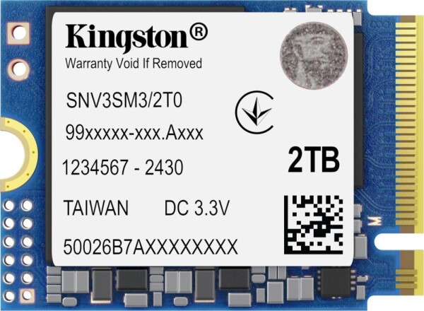 Kingston NV3 2TB M.2 2230 PCI-E x4 Gen4 NVMe (SNV3SM3/2T0)