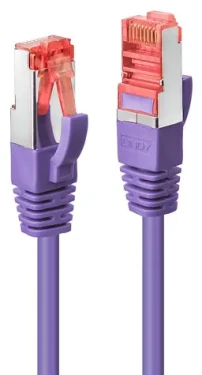 Lindy CAT6 S/FTP fialová 0,5m / Patch kábel / RJ-45 / 250 MHz (47821)