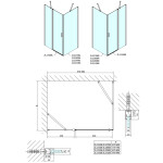 POLYSAN - ZOOM BLACK sprchové dvere 1000, číre sklo ZL1310B
