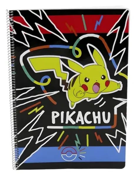 CYP BRAND Blok Pokémon Colourful A4 / Krúžková väzba / 80 listov / Štvorčekový papier (LF-08-PKEPM)