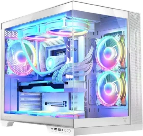 Modecom Volcano Panorama Apex ARGB 7F biela / Skriňa / ATX / 1x USB-C / 3x ARGB / bez zdroja (AT-PANORAMA-7F-ARGB-20-000000-0002)