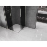 MEXEN/S - Velar Duo sprchovací kút, posuvné dvere 100 x 100, grafit, nikel kartáčovaný 871-100-100-42-97