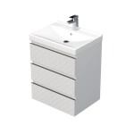 Kúpeľňová skrinka s umývadlom SAT Cube Way 60x71x46 cm biela mat CUBE3D46603ZBVER CUBE3D46603ZBVER