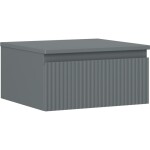 MEXEN/S - Rivel kúpeľňová skrinka pod umývadlo 50 cm s doskou, 1 šuplík, reliéf, grafit mat 91A20-05023-1-BFC66