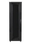 Lanberg FF01-8242-12BL čierna / Stojanový rozvádzač / 19" / 42U / 800x1200 mm / presklené dvere (FF01-8242-12BL)