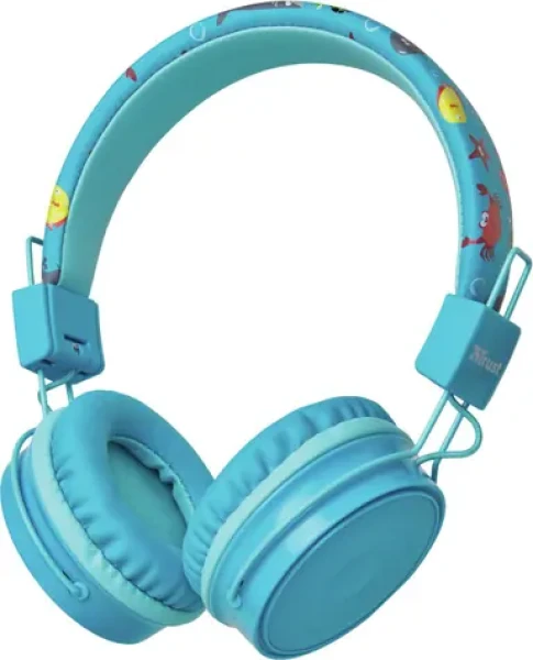 Trust Comi Bluetooth Wireless Kids Headphone modrá / Bluetooth slúchadlá s mikrofónom / BT / microUSB (23607-T)
