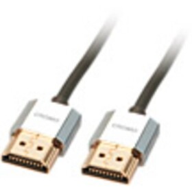 LINDY HDMI prepojovací kábel Zástrčka HDMI-A, Zástrčka HDMI-A 1.00 m sivá 41671 high speed HDMI s ethernetom, vodič z OFC, guľatý, Ultra HD (4K) HDMI s; 41671