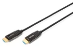 Digitus HDMI AOC Hybrid čierna / Kábel HDMI / optický / UHD 8K 60Hz / 48 Gbps / HDMI 2.1 / 15 m (AK-330126-150-S)